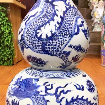 BÌNH HỒ LÔ VẼ TAY TAM LONG